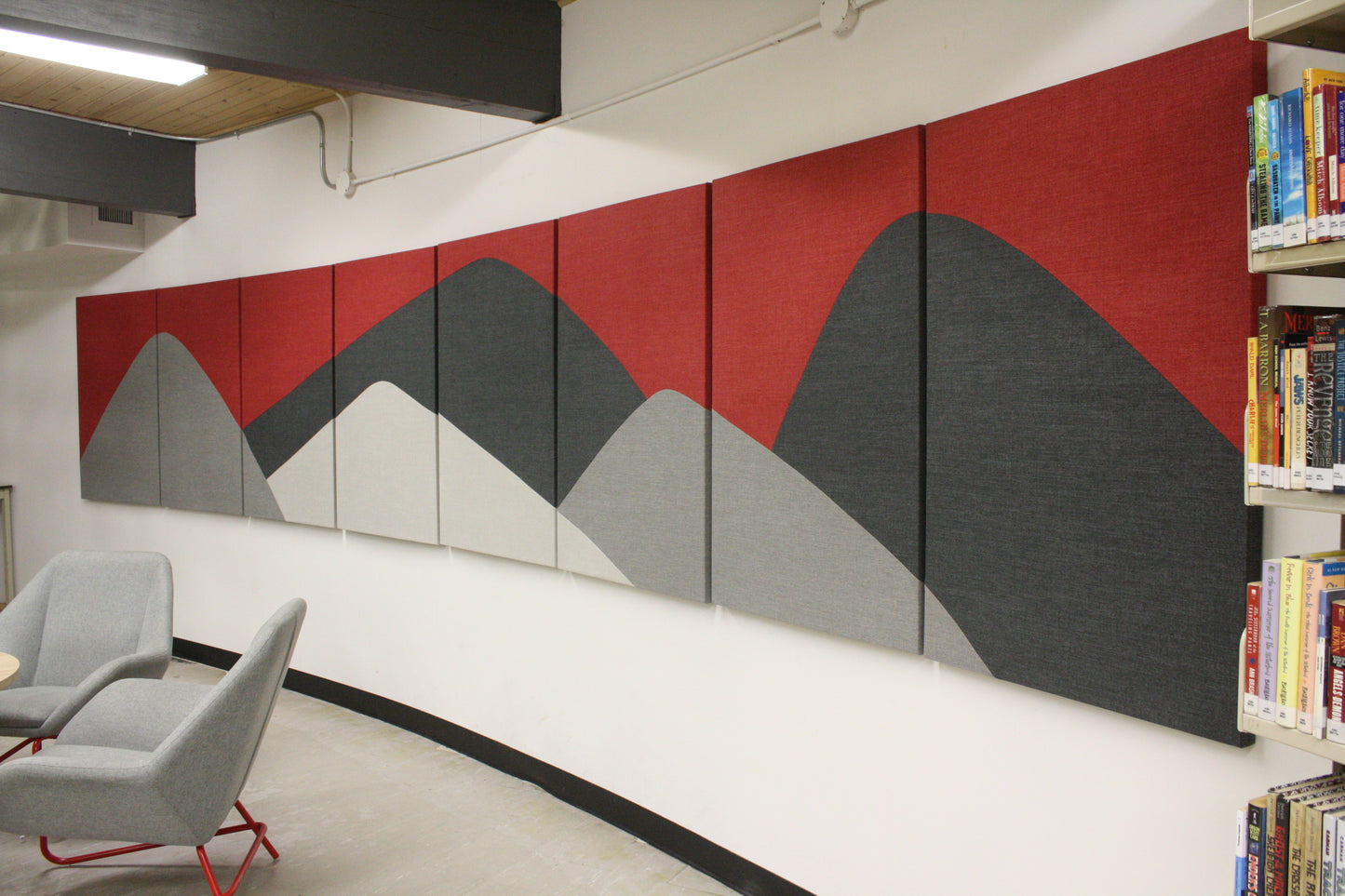 Acoustic Art Panels by Marie Dooley - Library design