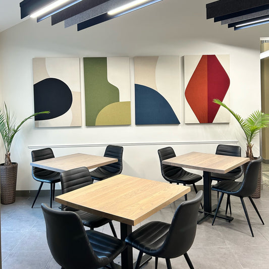 Acoustic Art Panels by Marie Dooley - Cafeteria