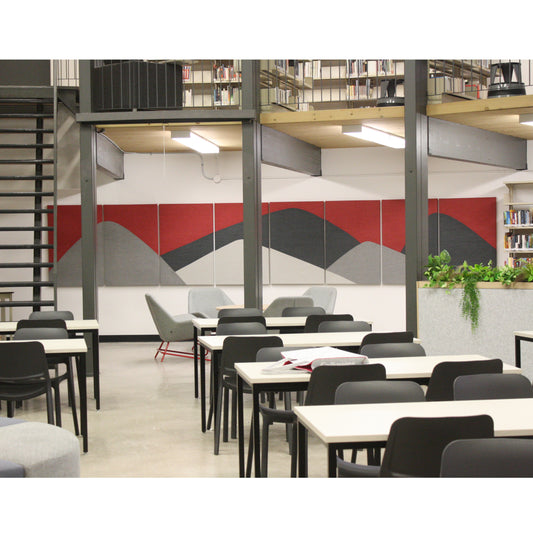 Acoustic Art Panels by Marie Dooley - Library design
